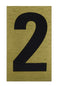 High Visibility House Numbers - Rowan Black & Gold Sticker #2
